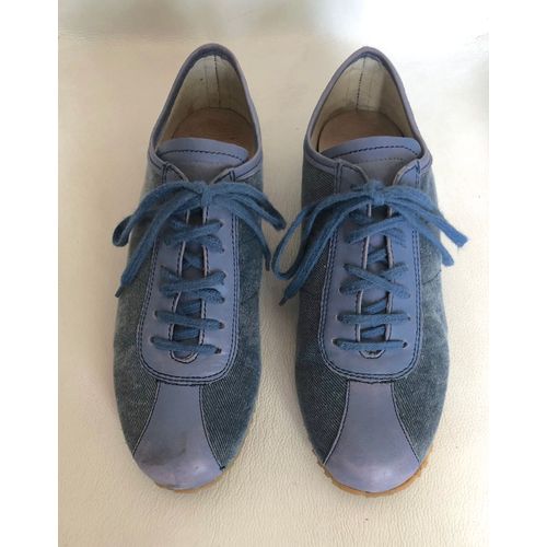 Basket Sneakers En Toile Jeans Et Cuir Elizabeth Stuart 38