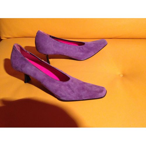 Chaussures Escarpins Via Venise Daim Violet - 39