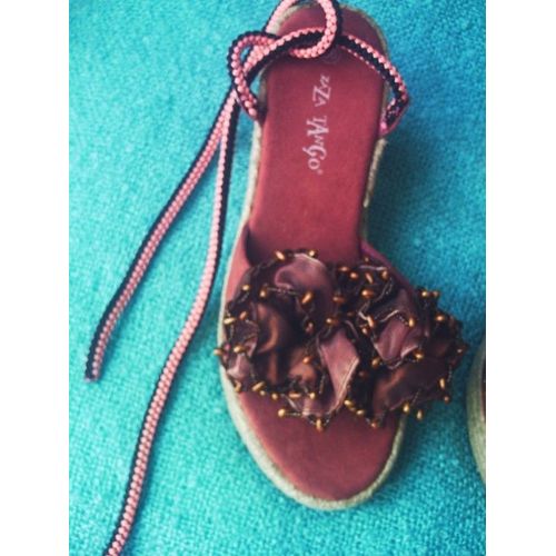 Espadrilles  Compensées Rouille/Orangé T 36 Autre