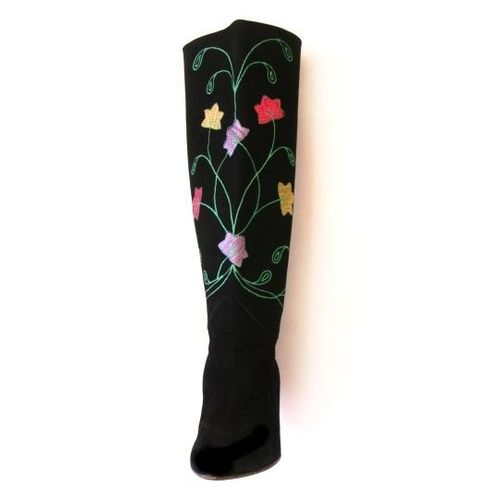 Bottes Veau Velours Et Broderies - 38