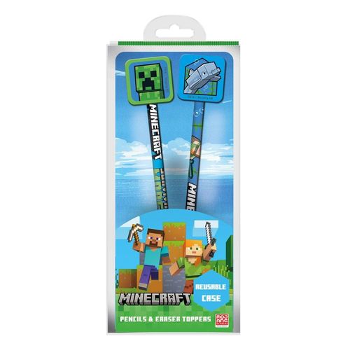 Minecraft Pack 2 Crayons Avec Topper