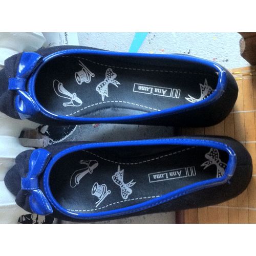 Ballerines Noires Et Bleues Anna Luna. Pointure 37.