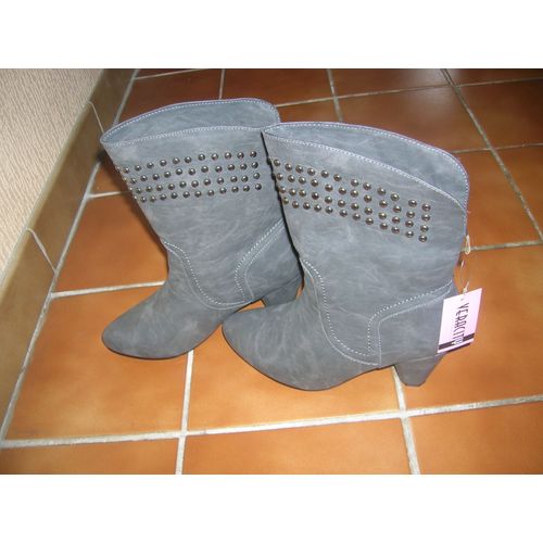 Bottines Veracity 36 Gris Cuir.
