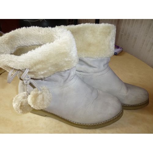 Bottines Inconnu 36 Gris Clair