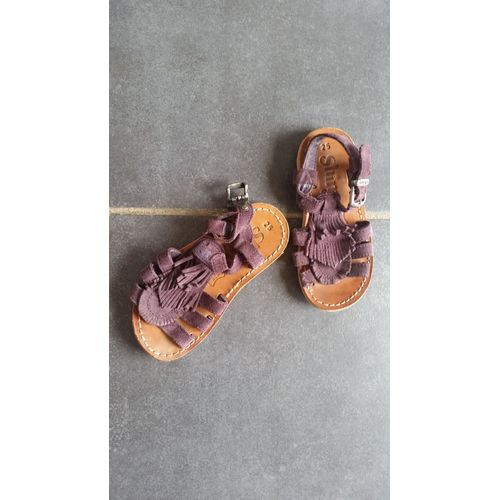 Sandales Violette Avec Franges 25