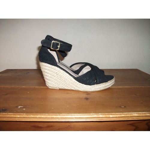 Espadrilles Compensées Noires - 37