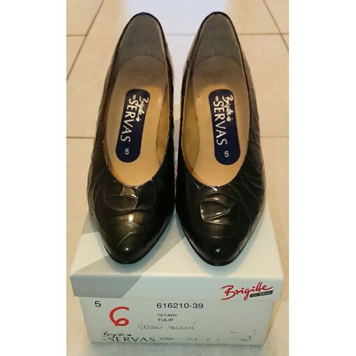 Escarpins Femme Marron Brigitte Von Servas - Pointure 38 (5) - Talon Bas - Cuir - Occasion