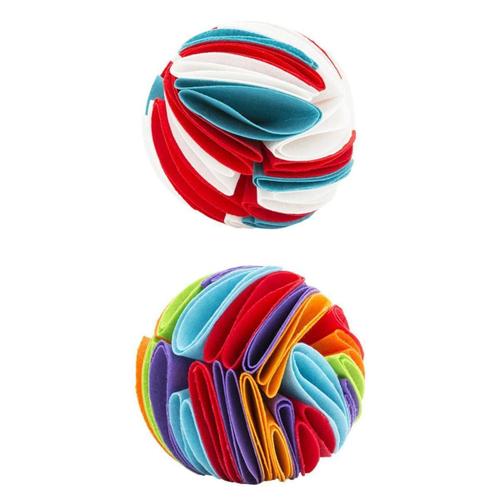 Dynwave 2pcs Snuffle Snuffle Balls Chien Chat Puzzle Jouets Exercice Animaux Accessoires