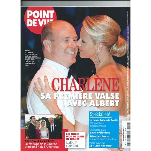 Point De Vue 04/08/2010 Albert De Monaco & Charlène, Chelsea Clinton Un Mariage "Royal", Carla Bruni, Impératrice Farah, Chez Pierre Cardin, Isabelle Giordano, Yann Queffélec, Romy Schneider