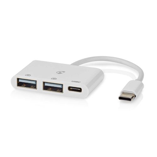 Nedis Ccgb64785wt01 Hub & Concentrateur Usb 2.0 Type-c 5000 Mbit/s Bl