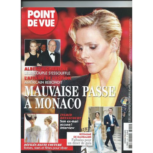 Point De Vue 03/02/2010 Charlène & Albert De Monaco, Haute Couture Stella Mc Cartney, Marina Hands, Carla Bruni, Famille Royale De Danemark, Juan Carlos Lecompte, Siki De Somalie