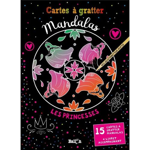 Cartes À Gratter - Mandalas - Les Princesses - Avec Batonnet