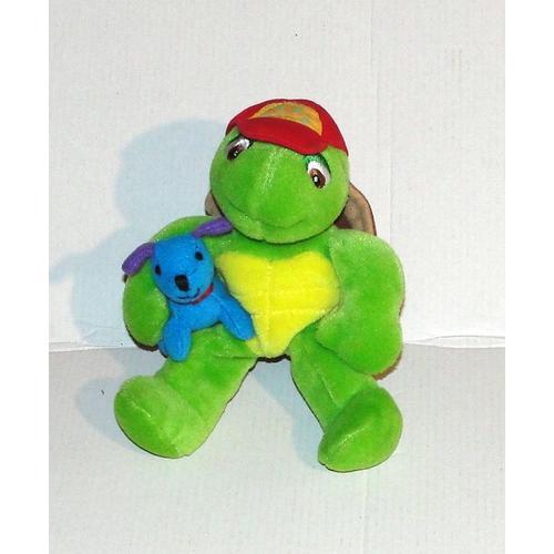 Peluche Franklin Avec Son Doudou Le Chien Sam Bleu Jemini - Mini Doudou Tortue Franklin 16 Cm