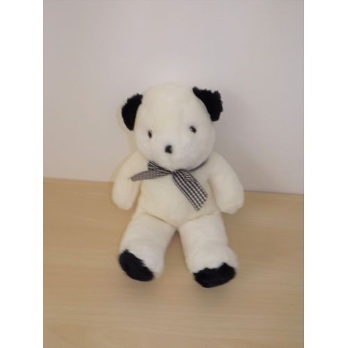 Doudou Peluche Ours Blanc Noir Ikéa