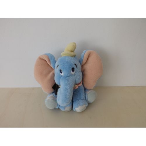 Doudou Peluche Éléphant Dumbo  Bleu Plume Disney