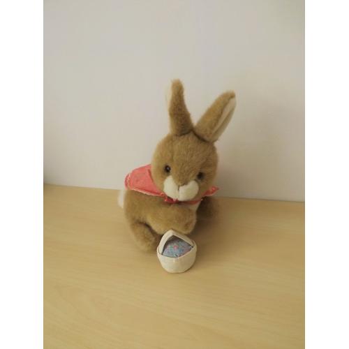 Doudou Peluche Lapin Beige Panier Eden