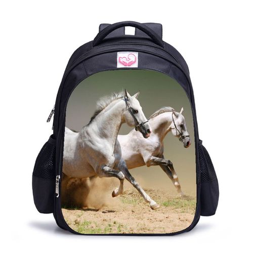 Sac à dos motif cheval sac d'école pour enfants SHB17740