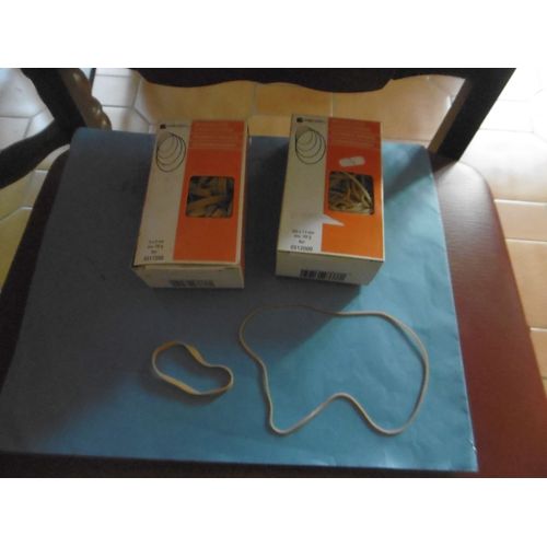Boite De 100grs Bracelets Caoutchouc Élastiques 70x5 Et 200x15 Mm Rexel Lot De 2