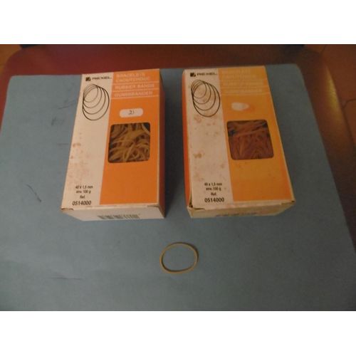 Boite De 100grs Bracelets Caoutchouc Élastiques 40x1.5mm Rexel 0514000 Lot De 2