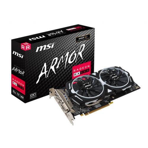 MSI RX 580 ARMOR 8G OC - Carte graphique - Radeon RX 580 - 8 Go GDDR5 - PCIe 3.0 x16 - DVI, 2 x HDMI, 2 x DisplayPort