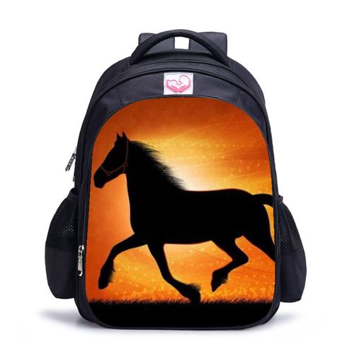 Sac à dos motif cheval sac d'école pour enfants SHB17743