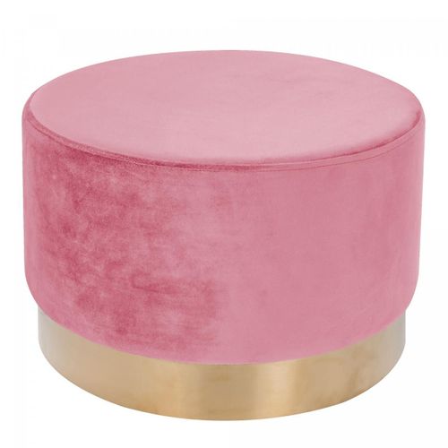 Tabouret Semi Artisanal En Bois Zace 55x55x43 Vieux Rose