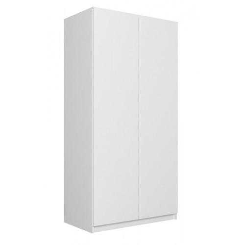 Esme - Armoire Double Style Scandinave Chambre À Coucher - 90x50x180 - 2 Portes - Dressing - Blanc