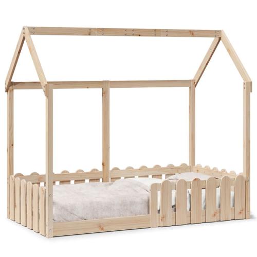 Vidaxl Cadre De Lit D'enfants Forme De Maison 80x160cm Bois Pin Massif