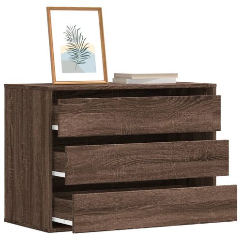 Vidaxl Commode D'angle Chêne Marron 80x41x58 Cm Bois D'ingénierie
