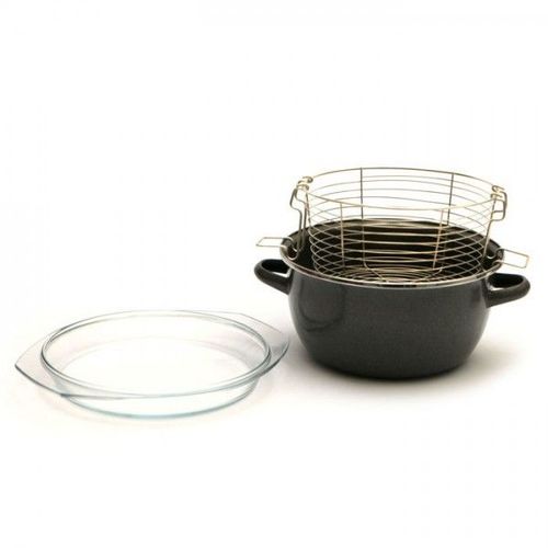Friteuse Avec Couvercle Et Panier Parme 24 Cm