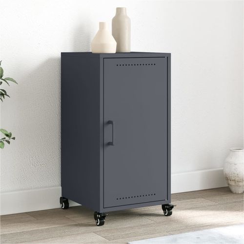 Vidaxl Buffet Anthracite 36x39x72 Cm Acier
