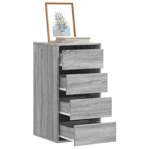 Vidaxl Commode D'angle Sonoma Gris 40x41x76 Cm Bois D'ingénierie