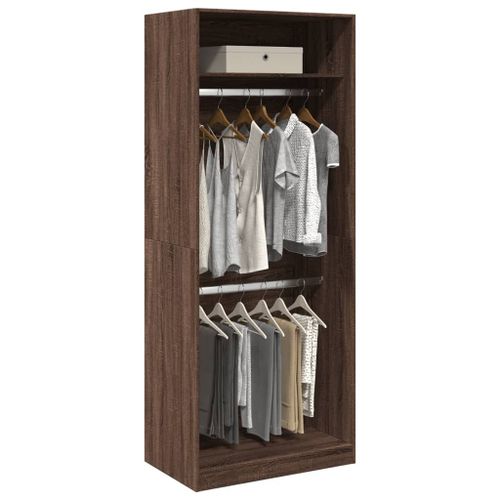 Vidaxl Garde-Robe Chêne Marron 80x50x200 Cm Bois D'ingénierie