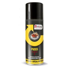 MYRIAD SPRAY 200 ML ANTI PUCES FOUDROYANT 3275970027457 DIFFUSION  AUTOMATIQUE ACTION CHOC SPECIAL INFESTATION PROTECTION MAISON INSECTICIDE  MOQUETTE AEROSOL BOMBE VETEMENT COMASOUND KARTEL CSK