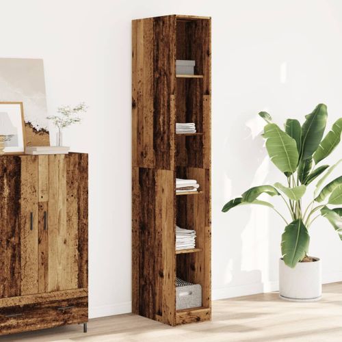 Vidaxl Garde-Robe Vieux Bois 30x50x200 Cm Bois D'ingénierie