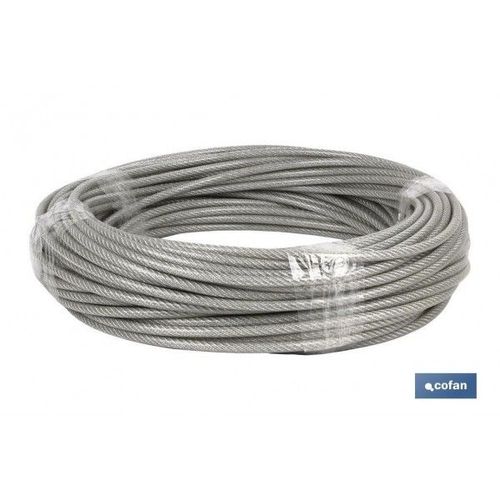 Câble en acier plastifié 5mm 3X5MM 6X7mas1 PLAST 50M