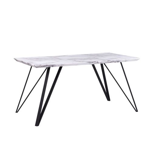 Table De Salle À Manger Effet Marbre/Noir Molden