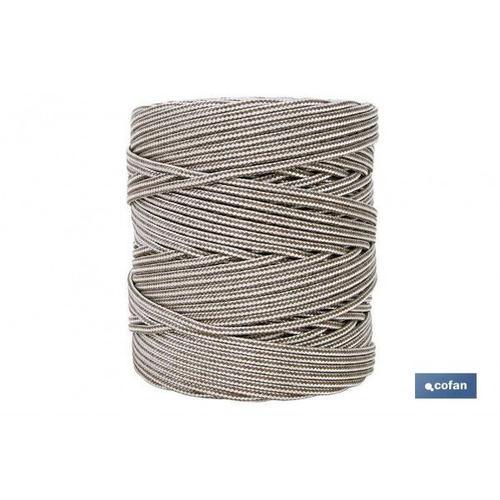 BOBINE CORDON TRESSÉ POLY 5MM 200M BCOMARRON