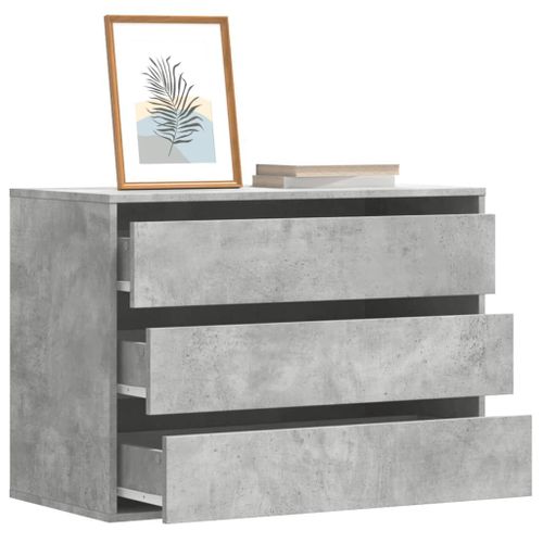 Vidaxl Commode D'angle Gris Béton 80x41x58 Cm Bois D'ingénierie