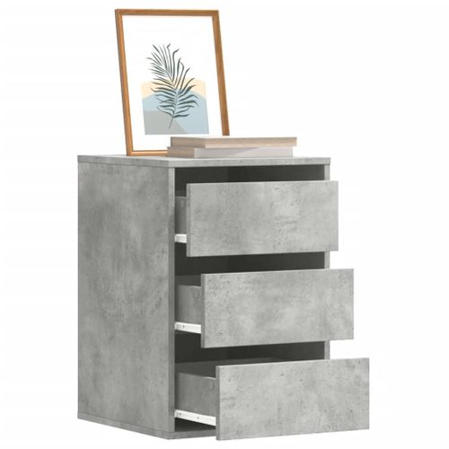 Vidaxl Commode D'angle Gris Béton 40x41x58 Cm Bois D'ingénierie