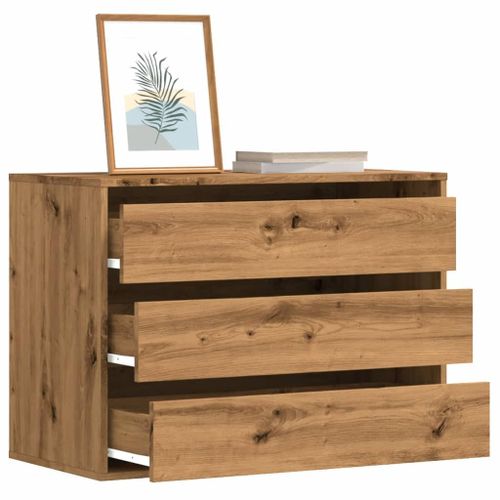 Vidaxl Commode D'angle Chêne Artisanal 80x41x58 Cm Bois D'ingénierie