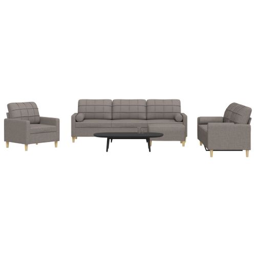 Vidaxl Ensemble De Canapés 4 Pcs Repose-Pied Et Coussins Décoratifs