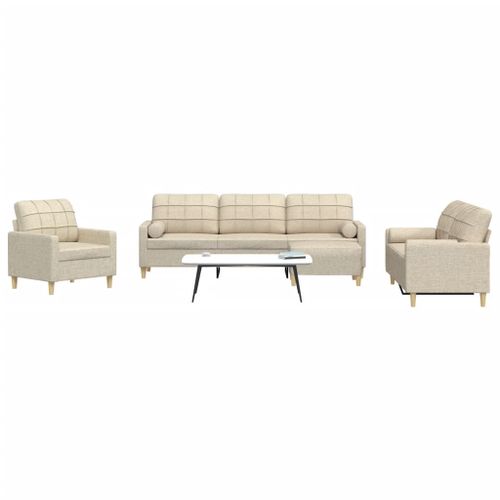 Vidaxl Ensemble De Canapés 4 Pcs Repose-Pied Et Coussins Décoratifs