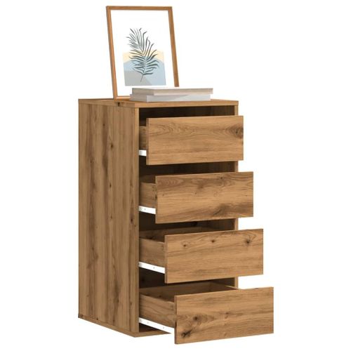 Vidaxl Commode D'angle Chêne Artisanal 40x41x76 Cm Bois D'ingénierie