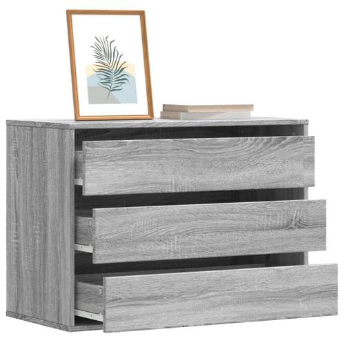 Vidaxl Commode D'angle Sonoma Gris 80x41x58 Cm Bois D'ingénierie