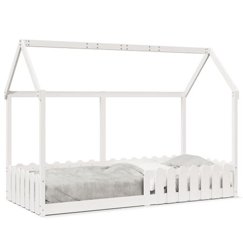 Vidaxl Cadre De Lit D'enfants Forme De Maison 90x200cm Bois Massif Pin