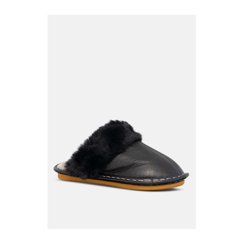 Chaussons Mules Homme Noir
