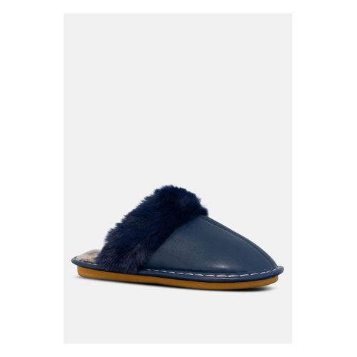 Chaussons Mules Homme Marine