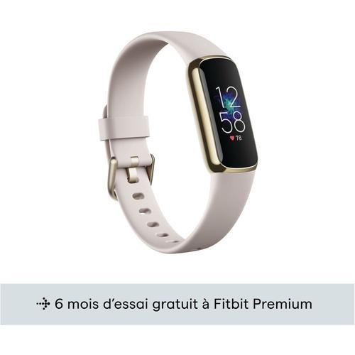 Fitbit Luxe - Acier Inoxydable En Or Doux - Suivi D'activités Avec Bracelet - Silicone - Blanc Lunaire - Taille Du Bracelet : S/L - Bluetooth