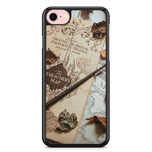 Coque Fifrelin Rigide Noire Pour Iphone 6 Et 6s La Carte Du Maraudeur Harry Potter Ref 8324